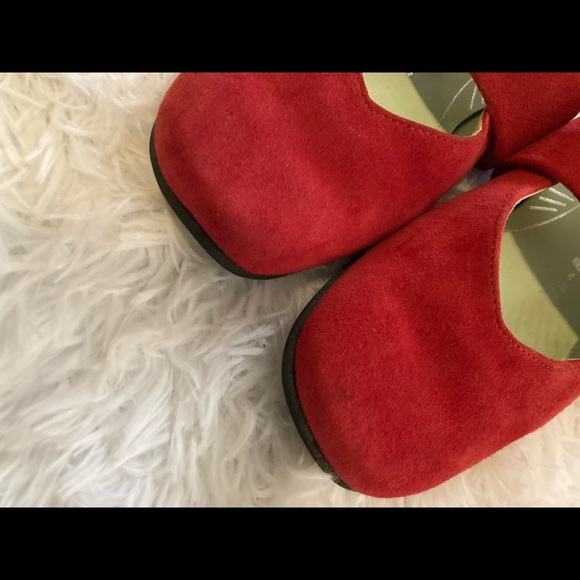 Mephisto suede red slip on Mary Jane flats size 6 1/2 - Picture 7 of 12